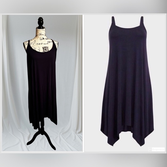torrid Dresses & Skirts - Torrid Navy Blue Midi Jersey Trapeze Dress Plus Size 5